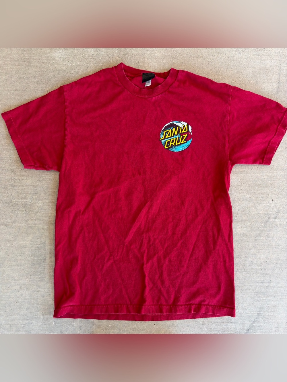 Santa Cruz Skateboards Red Short Sleeve Logo Tee